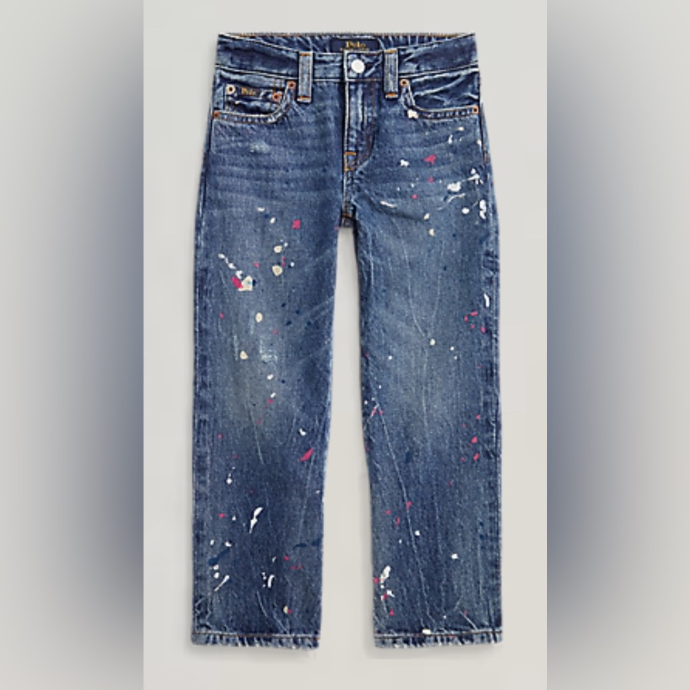 Polo Ralph Lauren High-Rise Paint Splatter Jeans. Size 4T. - Picture 3 of 13